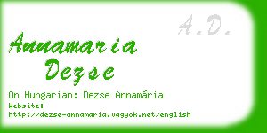 annamaria dezse business card